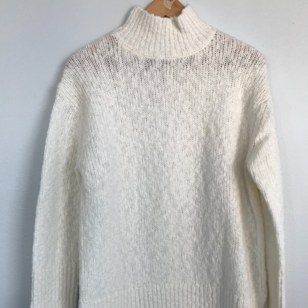 Vince Nubby Mock Neck Wool Blend Sweater